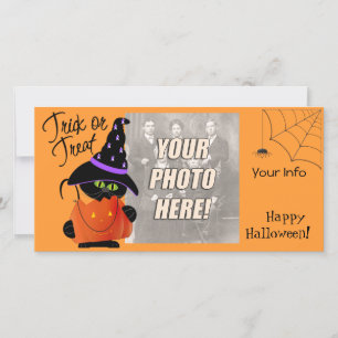 Cute Carte photo Halloween