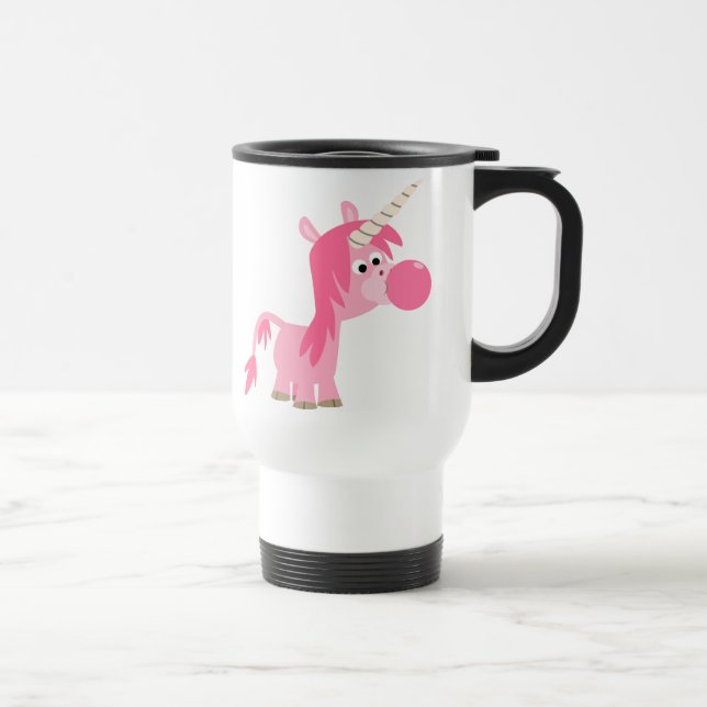 Cute Cartoon Bubble Gum Unicorn Commuter Mug (Droite)