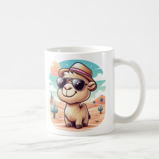 Cute Cartoon Camel Mug - Drôle Desert Coffee Cup (Droite)