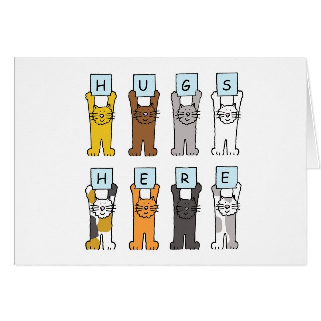 Cute Cartoon Chats Encarts Ici (Devant horizontal)