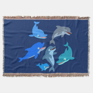 Cute Cartoon Dauphin Pod Jetez la couverture