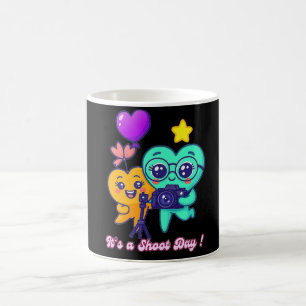 Cute Cartoon Duo Coffee Mug - Shoot Day Fun Design