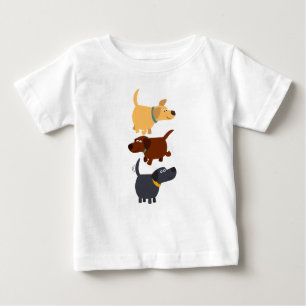 Cute Cartoon Labradors en 3 Saveurs Baby T-shirt