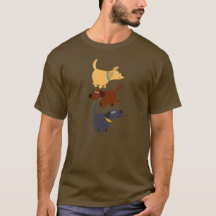 Cute Cartoon Labradors en T-shirt 3 Saveurs
