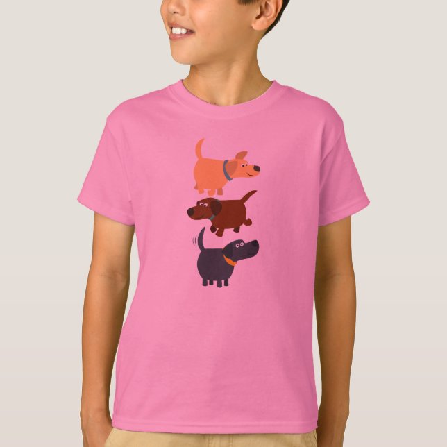 Cute Cartoon Labradors en T-shirt Enfants 3 Saveur (Devant)