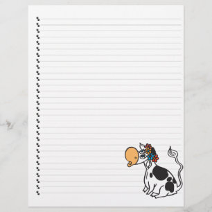 Cute Cartoon Laitier Vache Linked Pet en-tête