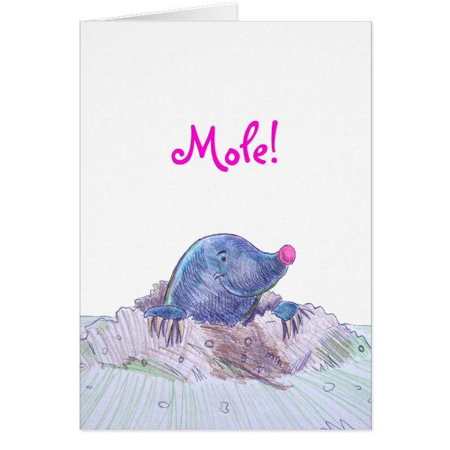 Cute Cartoon Mole et Molehill (Devant)