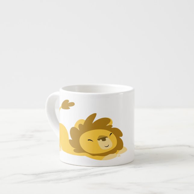 Cute Cartoon Stretting Lion Spécialité Mug (Devant gauche)