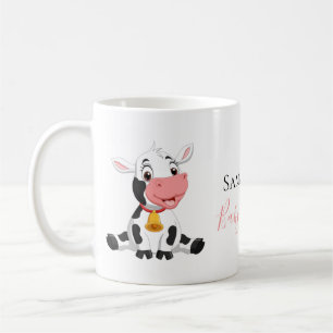 Cute Cartoon Vache baby shower tasse de café