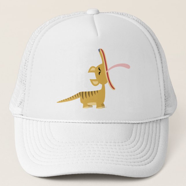 Cute Cartoon Yawning Thylacine Casquette (Devant)