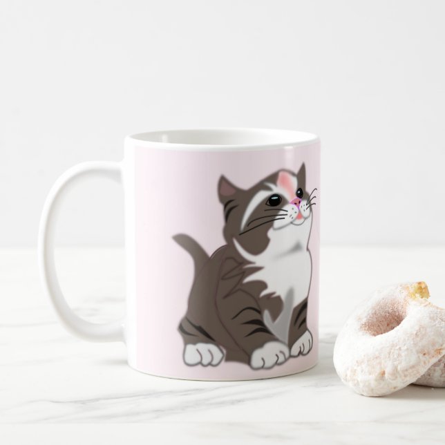 Cute Cat Café Mug (Avec donut)