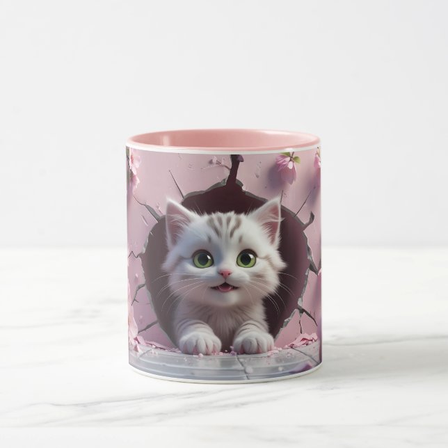 Cute Cat Café Mug - Cadeau parfait pour les Amoure (Centre)