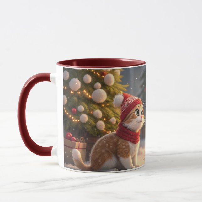 cute  cat christmas mug (Gauche)