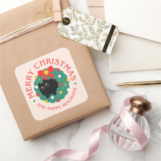 Cute Cat Christmas Sticker