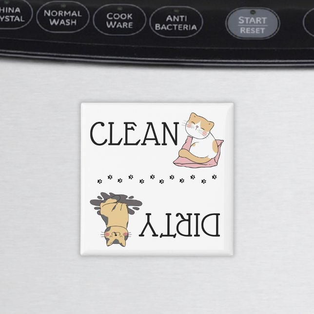 Cute Cat Dishwasher Magnet (Créateur téléchargé)