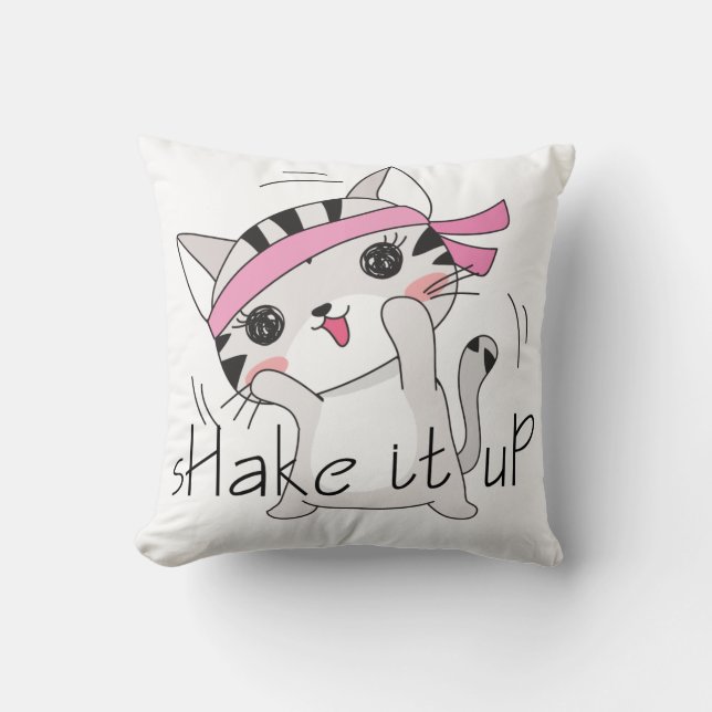 Cute Cat Kitten Exercice Exercice Coussin (Recto)