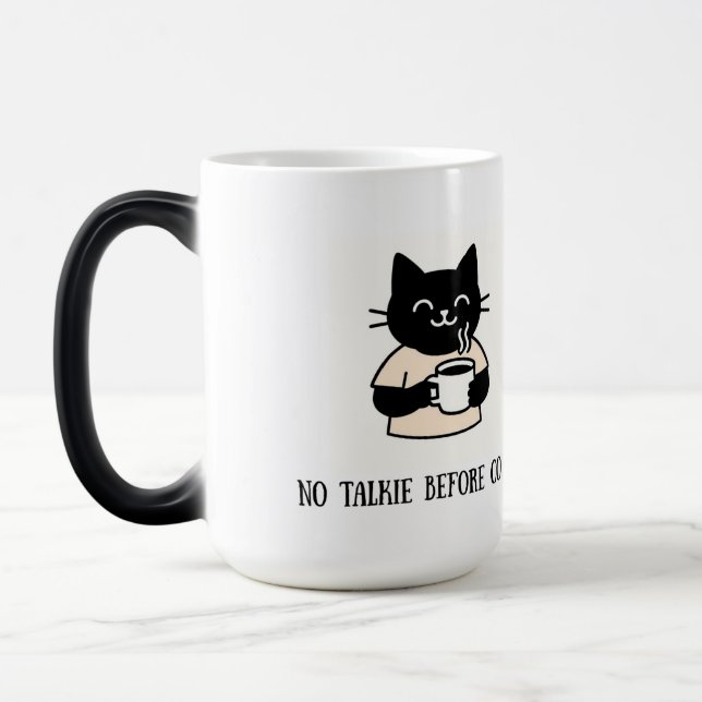 Cute Cat Mug – Funny Coffee Cup for Cat Lovers (Gauche)