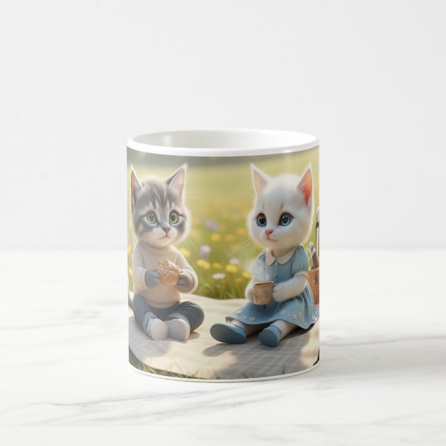 Cute Cat Mug | Tom & Luna Spring Picnic  (Centre)