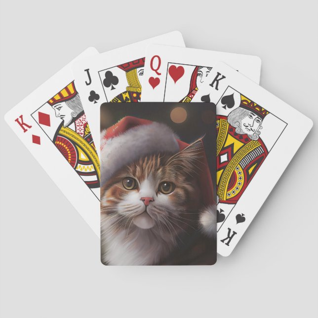 CUTE CAT NOËL CARTES DE JEU (dos)