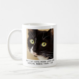Cute Cat Photo Personnalisée Café Mug