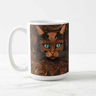 Cute Cat Stylo Animal Cat Latte Café Mug
