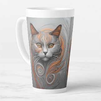 Cute Cat Stylo Animal Cat Latte Café Mug