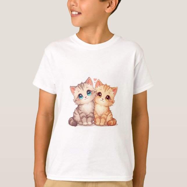 Cute Cat T-Shirt (Devant)