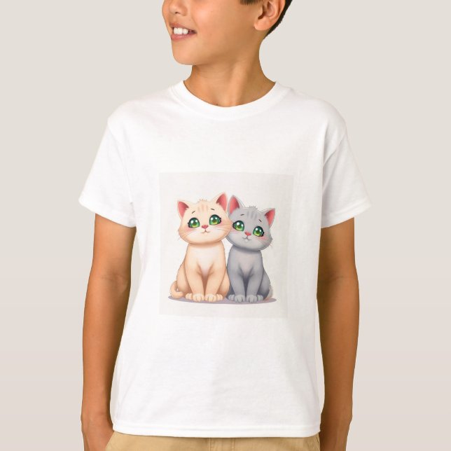 Cute Cat T-Shirt (Devant)
