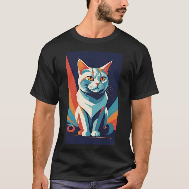Cute cat T-shirt design  (Devant)