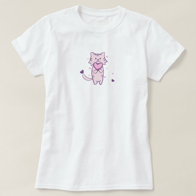 Cute Cat T-Shirt – Gift for Cat Lovers (Design devant)
