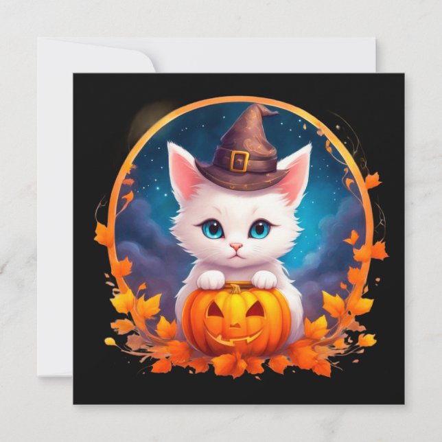 Cute Cat Witch Pumpkin (Devant)