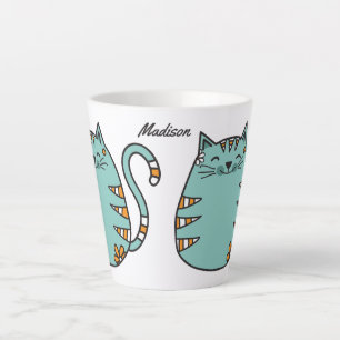 Cute Cats nom personnalisé Latte mug