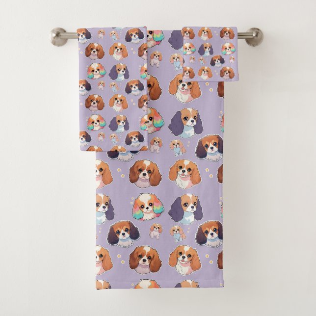 Cute Cavalier King Charles Pastel Motif (En situation)