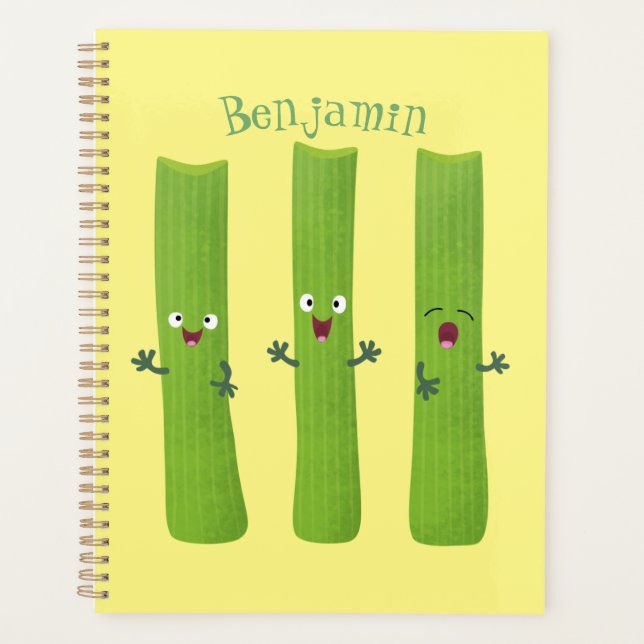Cute céleri bâtons trio caricature légumes (Devant)