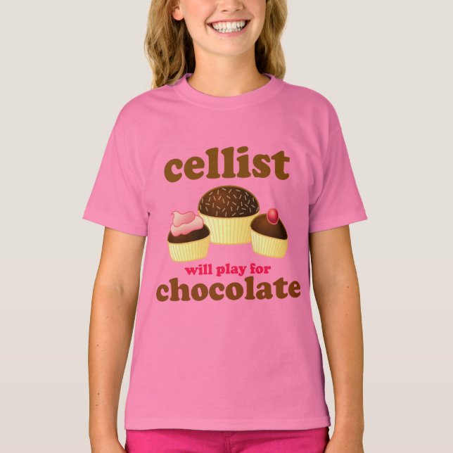 Cute Cello Chocolate T-shirt (Devant)