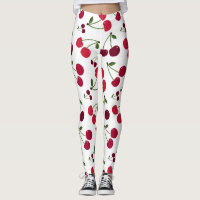 Cute cerise motif Leggings