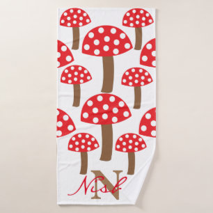Cute Champignons Toadstool Monogramme