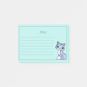 Cute Chat avec lignes Post-it Notes