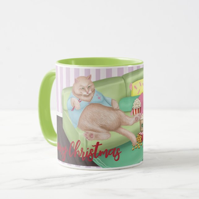 Cute chat Christmas Mug (Devant gauche)