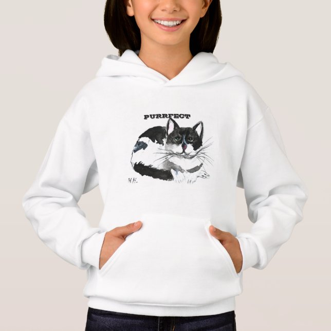 Cute Chat Kitten Animal Aquarelle Enfants (Devant)