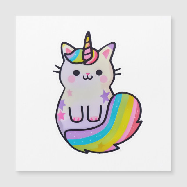 Cute chat licorne arc-en-ciel (Devant)