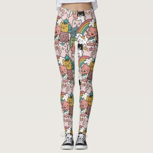 Cute Chat Motif Leggings
