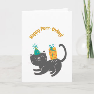 Cute Chat Pun Drôle Carte d'Anniversaire