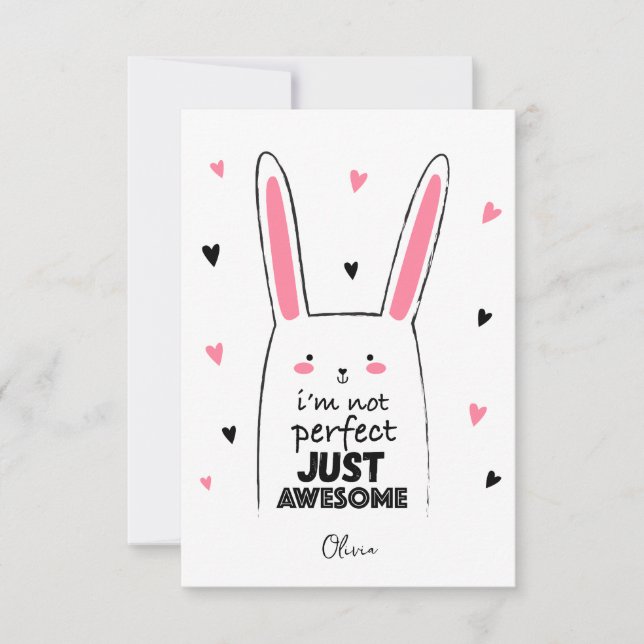Cute chat rose heureux valentine carte cadeau (Devant)