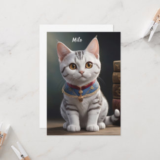 Cute chaton à air court américain avec grands yeux