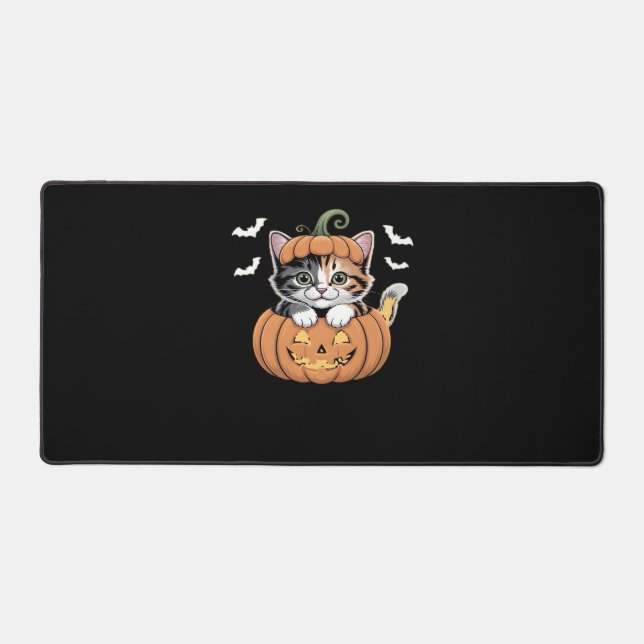 Cute chaton Halloween dans un T-shirt classique Ci (Recto)