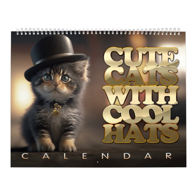Cute Chats Avec Calendrier Casquette Cool (Protection)