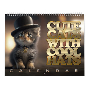 Cute Chats Avec Calendrier Casquette Cool