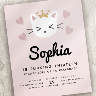 Cute Chats budget rose fête d'anniversaire