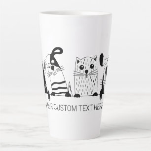 Cute chats & Chiens texte personnalisé Tasses en l